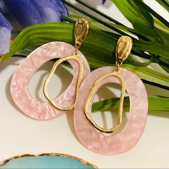 🌺Acrylic Resin Retro Geometric drop earring - Picture 7 of 9